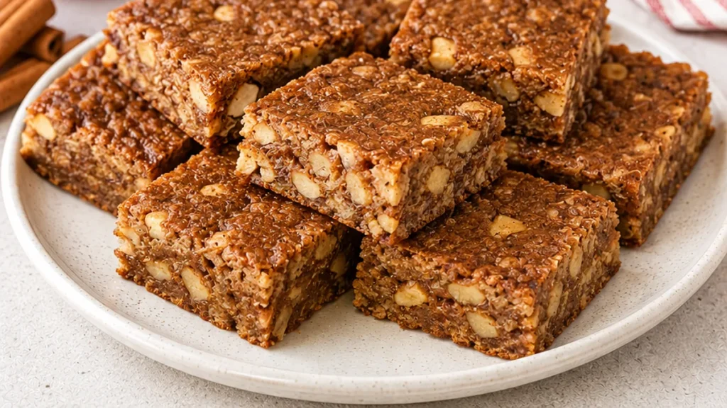 Guilt-Free Apple Cinnamon Breakfast Bars! Low Carb & SO Easy! - apple bars - Apple bars: bake these low carb, gluten-free breakfast bars in under an hour. Packe