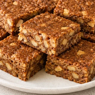 Guilt-Free Apple Cinnamon Breakfast Bars! Low Carb & SO Easy! - apple bars - Apple bars: bake these low carb, gluten-free breakfast bars in under an hour. Packe