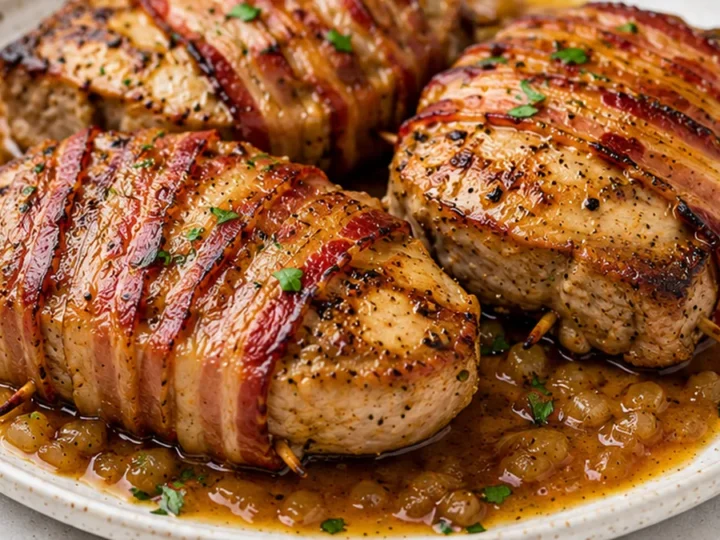 Bacon-Wrapped Pork Chops: Crispy & Juicy!