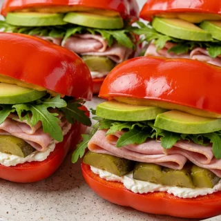 ️ Bell Pepper Sandwich: Your Ultimate Keto Crunch!