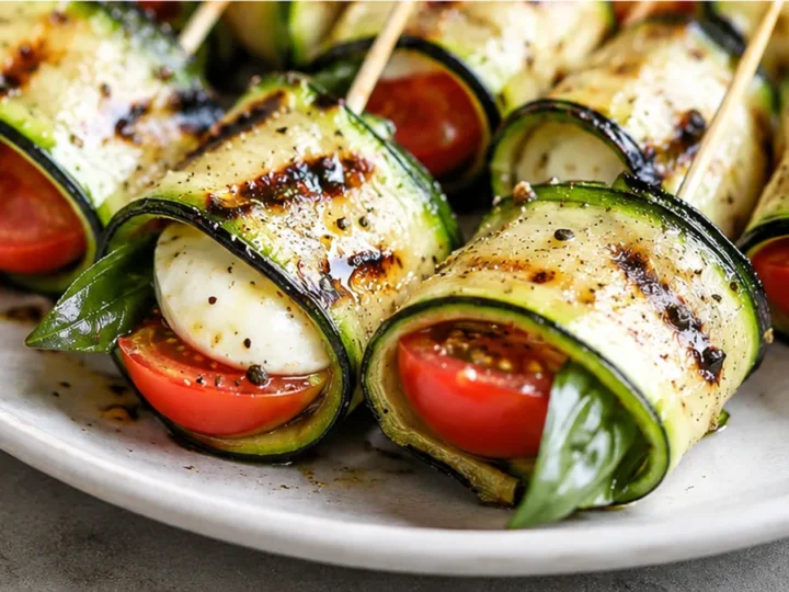 Caprese Skewers with Grilled Zucchini