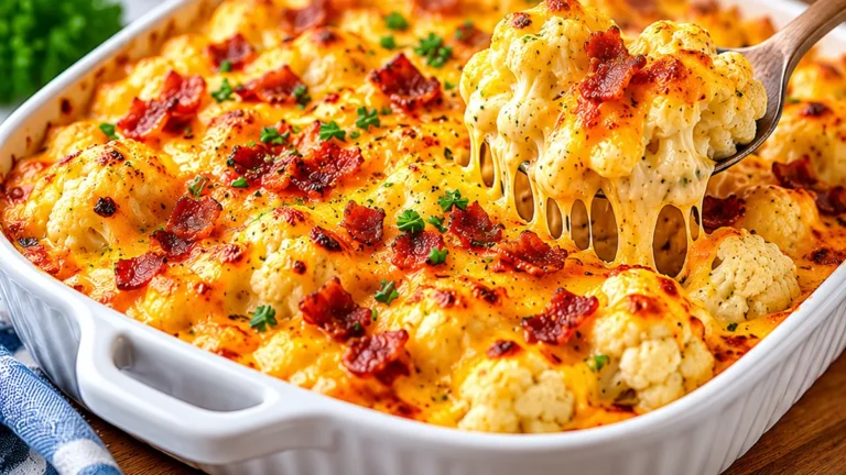 Keto Cauliflower Casserole: Cheesy Comfort Food!