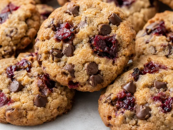 Chewy Keto Cherry Chocolate Chip Cookies