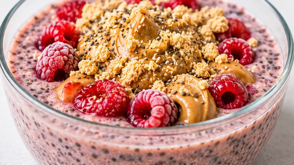 PB&J Chia Pudding: Healthy Breakfast!