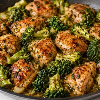Garlic Butter Chicken Broccoli Skillet - Chicken broccoli skillet: whip up this tender, flavorful dish in under 30 minutes. Perfect for a quick, healthy weeknig