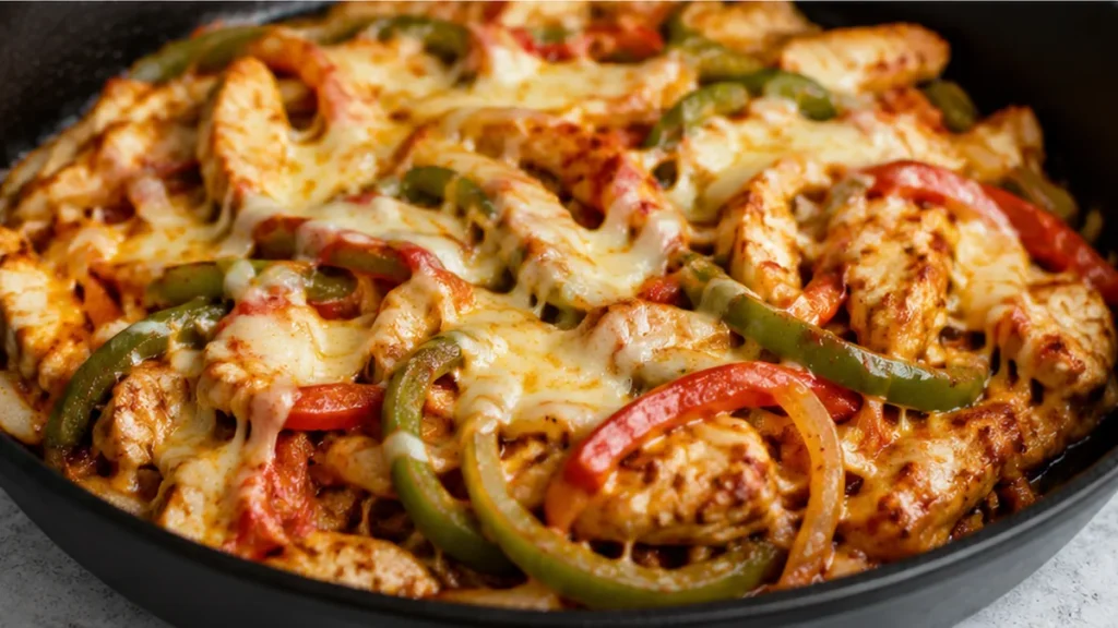 Melted Cheesy Chicken Skillet! - chicken cheesesteak - Chicken cheesesteak skillet: master this easy, flavorful one-pan meal in under 30 minutes. Juicy chicken,