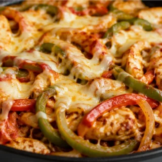 Melted Cheesy Chicken Skillet! - chicken cheesesteak - Chicken cheesesteak skillet: master this easy, flavorful one-pan meal in under 30 minutes. Juicy chicken,