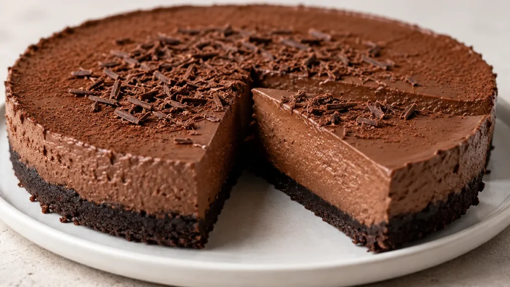 No-Bake Chocolate Cheesecake: Dreamy! Chocolate cheesecake: craft this rich, creamy, and easy no-bake dessert. Perfect for any occasion, enjoy a truly decadent