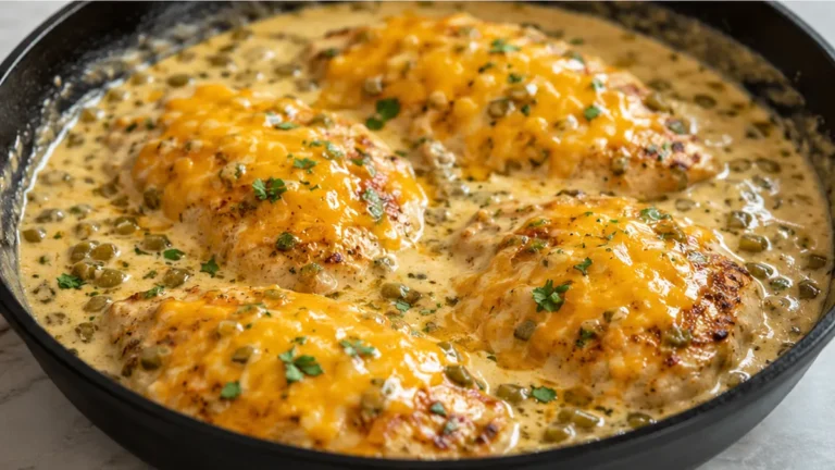 Cheesy Green Chili Chicken Skillet Dinner