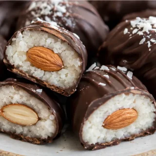 Keto Almond Joy Eggs: Sweet Treat! Keto Almond Joy: craft delicious sugar-free Easter eggs. This recipe combines creamy coconut, crunchy almonds, and rich choco