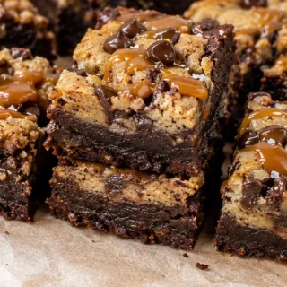 Chewy Keto Brookies: The BEST Low-Carb Treat! Keto Brookies: whip up these amazing low-carb brownie and cookie bars swirled with sugar-free caramel. A perfect g