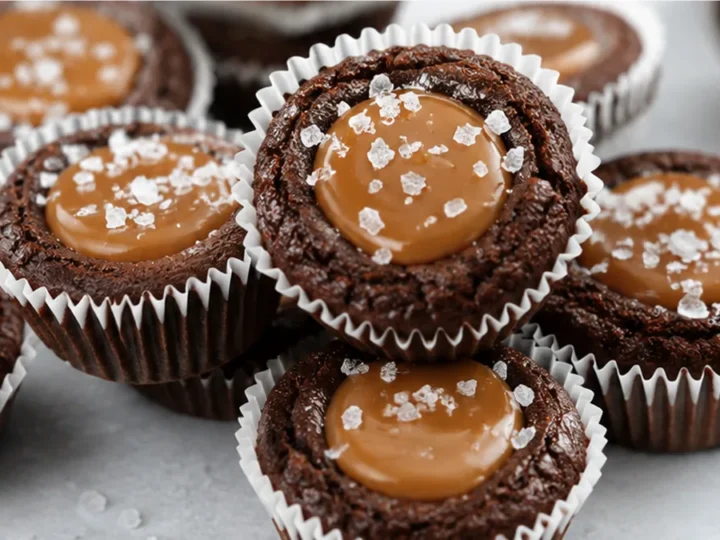 Keto Brownie Bites with Caramel