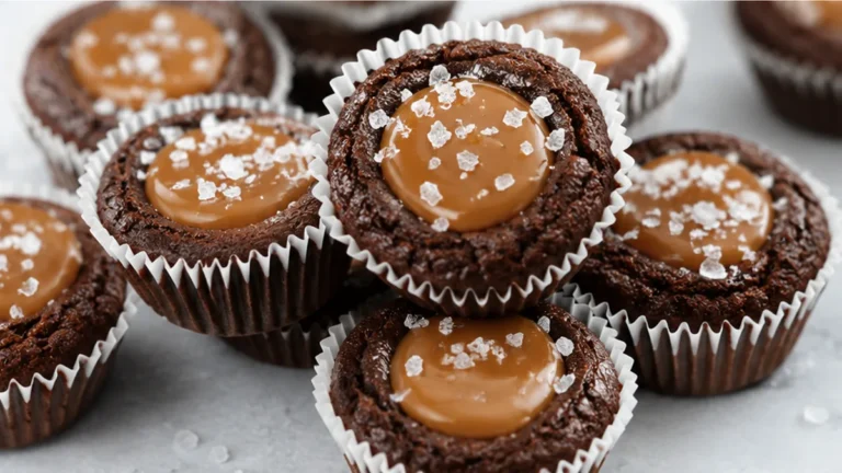 Keto Brownie Bites with Caramel