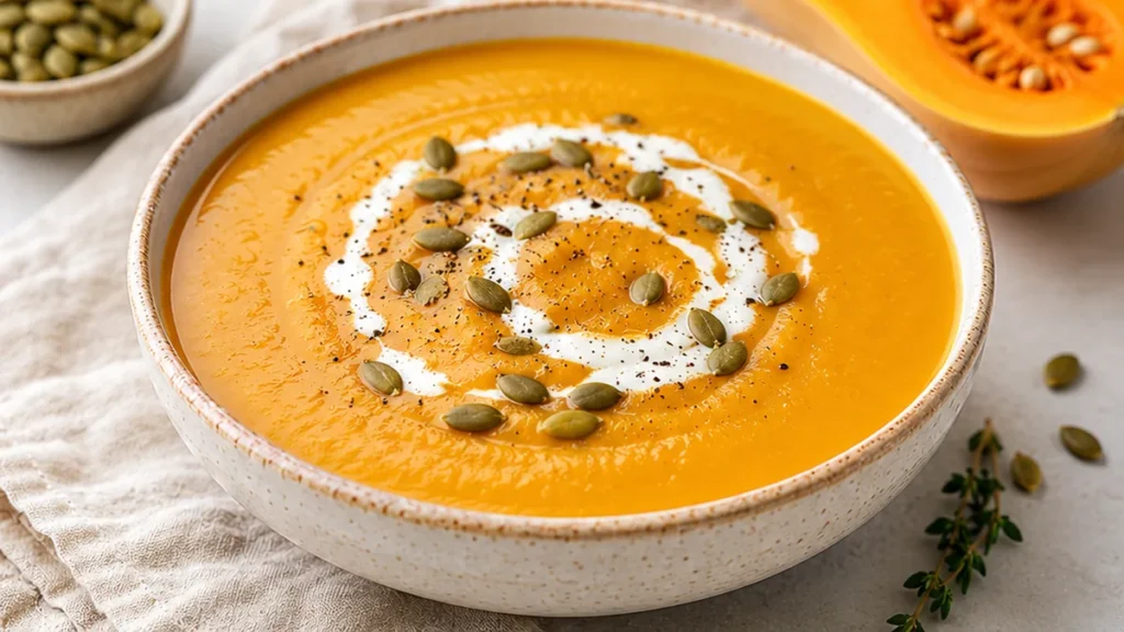 Creamy Keto Butternut Squash Soup - Keto butternut soup: master this creamy, low-carb recipe for a warm and satisfying meal. Perfect for autumn, incredibly flav