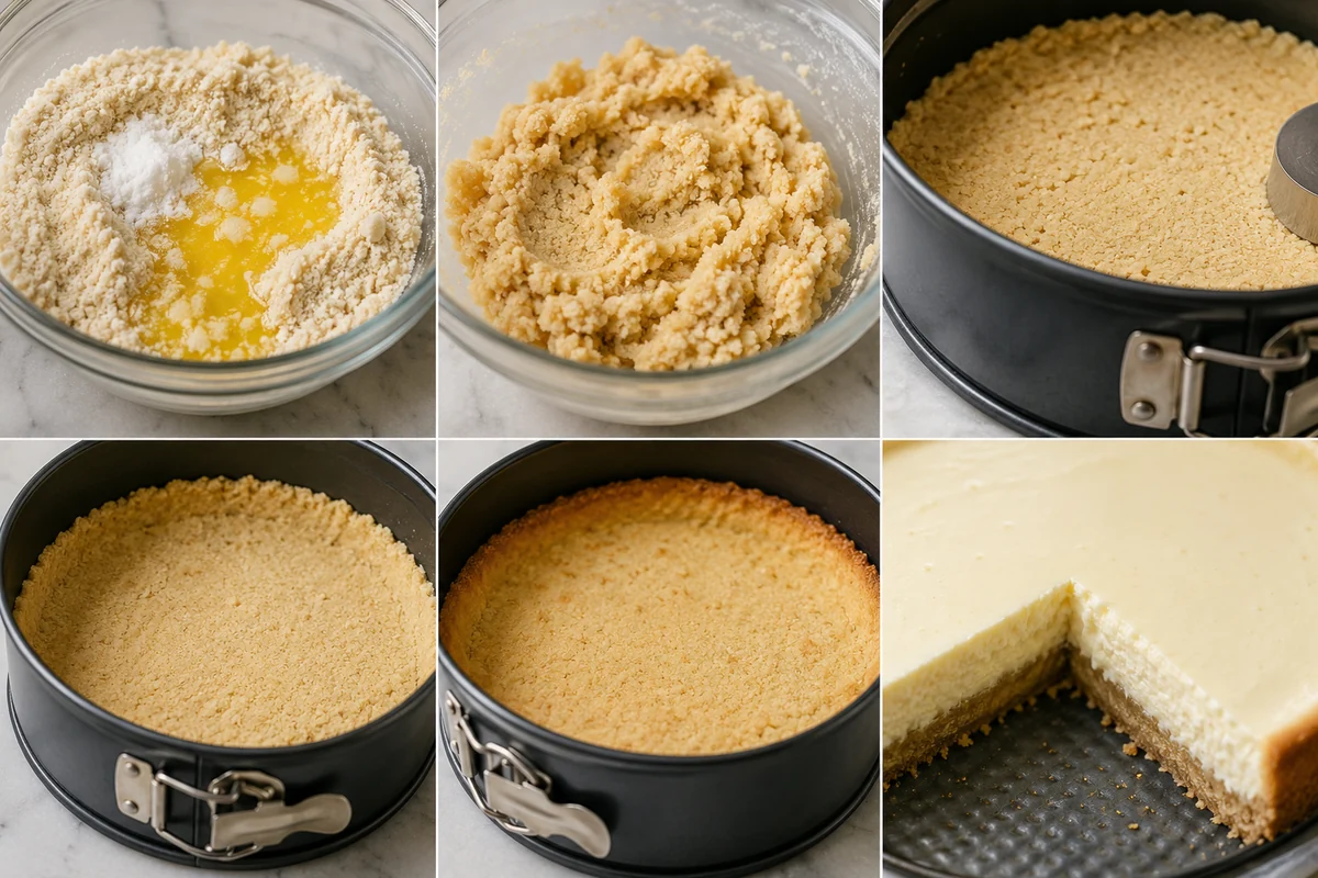 The almond flour crust Keto cheesecake — The almond flour crust