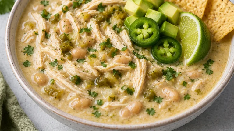 Creamy Keto White Chicken Chili Recipe