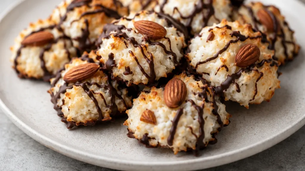 Keto Almond Joy Macaroons: Delightful & Sugar-Free! - keto macaroons - Keto Macaroons: whip up these delicious Almond Joy-inspired treats. Low-carb, sugar-free,