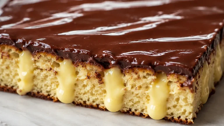 Keto Boston Cream Poke Cake Recipe