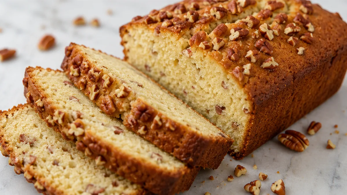 Indulge in Dreamy Keto Butter Pecan Pound Cake! - keto pound cake - Keto pound cake: bake this incredibly moist and flavorful butter pecan pound cake. Loaded wi