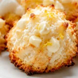 Lemon Coconut Macaroons: A Zesty Dream! - lemon macaroons - Lemon macaroons: whip up these amazing lemon coconut macaroons with a sweet white chocolate drizzle.