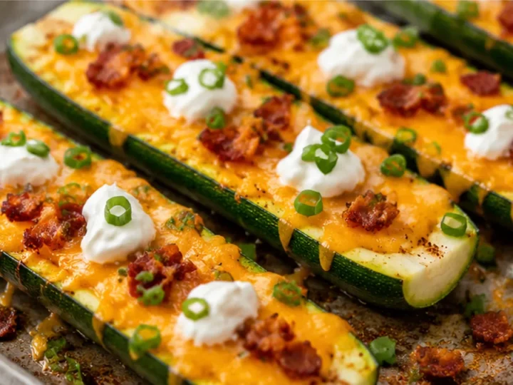 Loaded Zucchini Skins: Cheesy & Savory Snack!