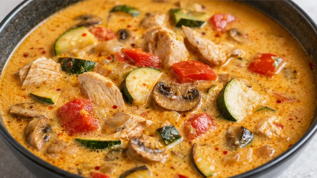 Creamy Thai Curry Chicken Soup – Your New Favorite! - thai chicken soup - Thai chicken soup: make this incredibly flavorful and comforting soup in under 30 minu