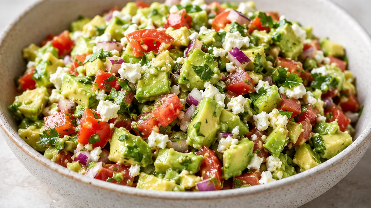 Avocado Feta Salsa: Fresh & Creamy Dip! Avocado Feta Salsa: whip up this fresh and creamy dip in minutes. Perfect for parties, enjoy with tortilla chips or as a
