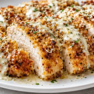 Crispy Parmesan Caesar Chicken Dinner - baked chicken - Baked chicken: master this crispy Parmesan Caesar recipe in under an hour. Juicy chicken with a golden c