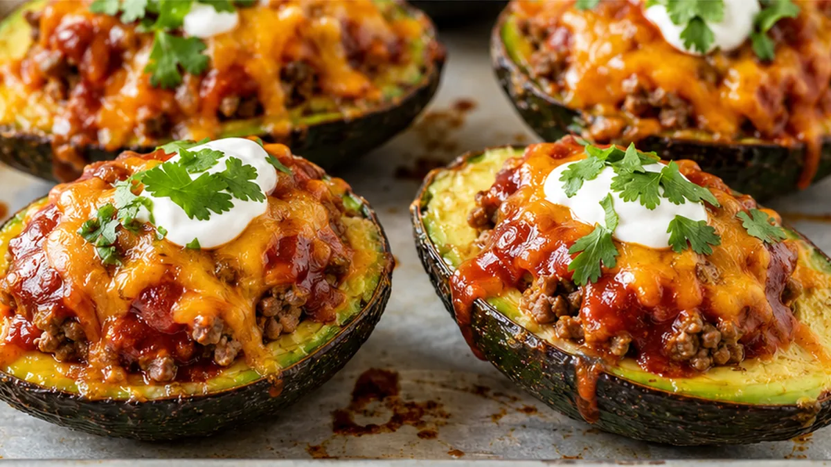 Baked Stuffed Avocados: Taco Night Obsession! Baked Stuffed Avocado: make this quick and satisfying taco-inspired meal in under 20 minutes. Loaded with flavor,