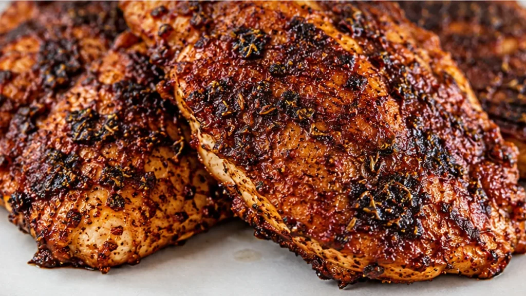 Spicy Blackened Chicken: Flavor Explosion! Blackened Chicken: cook this spicy and flavorful chicken breast recipe in a cast iron skillet for a quick, weeknight