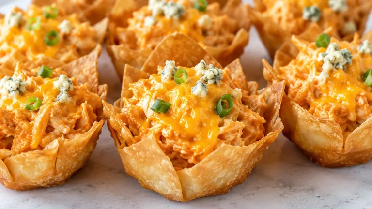 ️ Buffalo Chicken Wonton Cupcakes