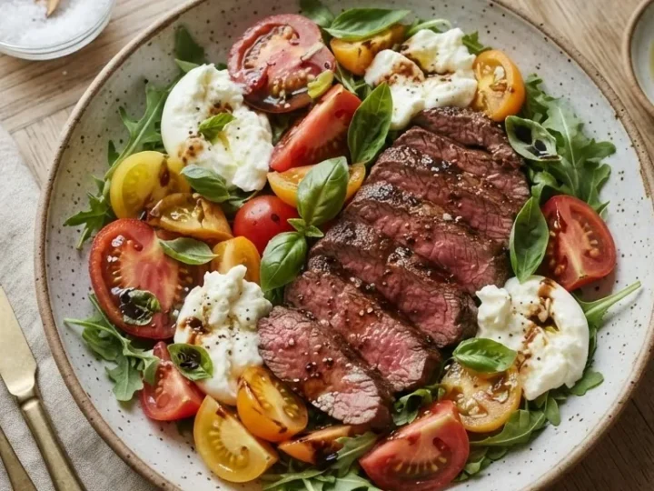 Juicy Caprese Steak Salad