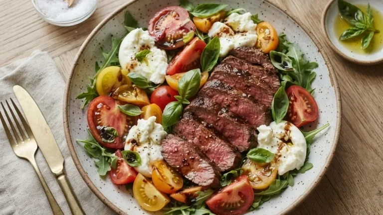 Juicy Caprese Steak Salad