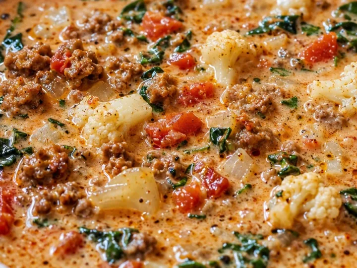 Creamy Italian Sausage & Cauliflower Soup