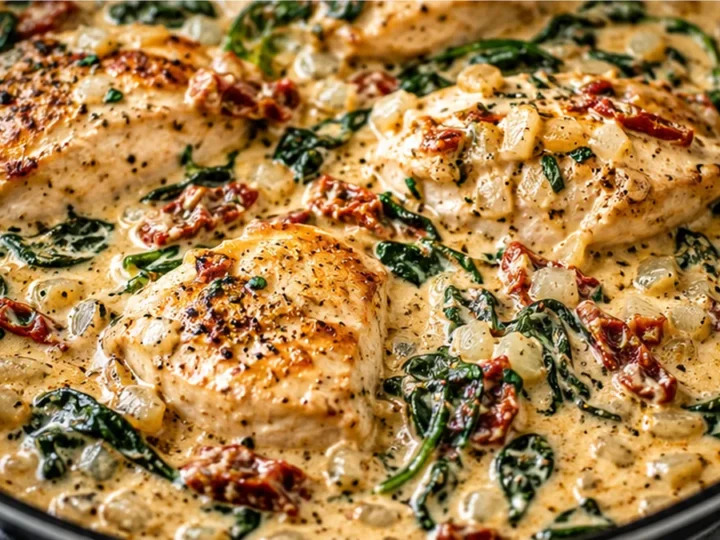 One-Pan Creamy Chicken & Spinach