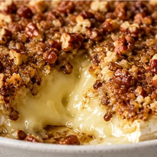 Keto Baked Brie: Your New Obsession! Keto Baked Brie: bake this rich, gooey appetizer in under 20 minutes. Features a golden almond-coconut crust and spiced pec