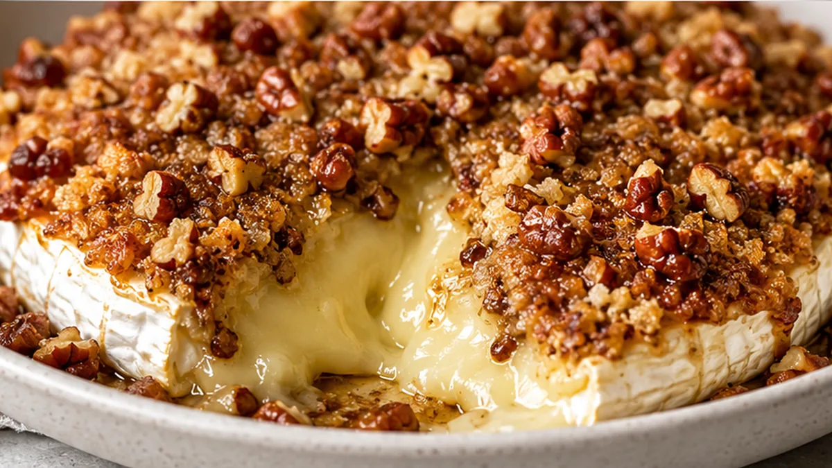 Keto Baked Brie: Your New Obsession! Keto Baked Brie: bake this rich, gooey appetizer in under 20 minutes. Features a golden almond-coconut crust and spiced pec