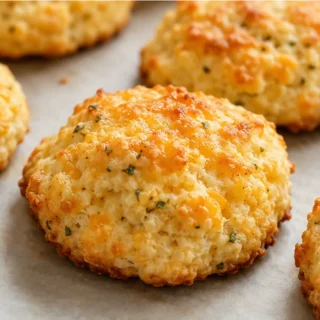 Fluffy Keto Cheddar Biscuits - keto biscuits