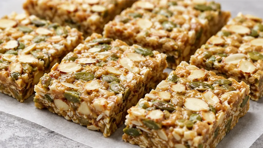No-Bake Keto Granola Bars! So Easy & Crunchy! Keto Granola Bars: whip up these quick, no-bake, and satisfying snacks. Packed with nuts and seeds, they're perfec