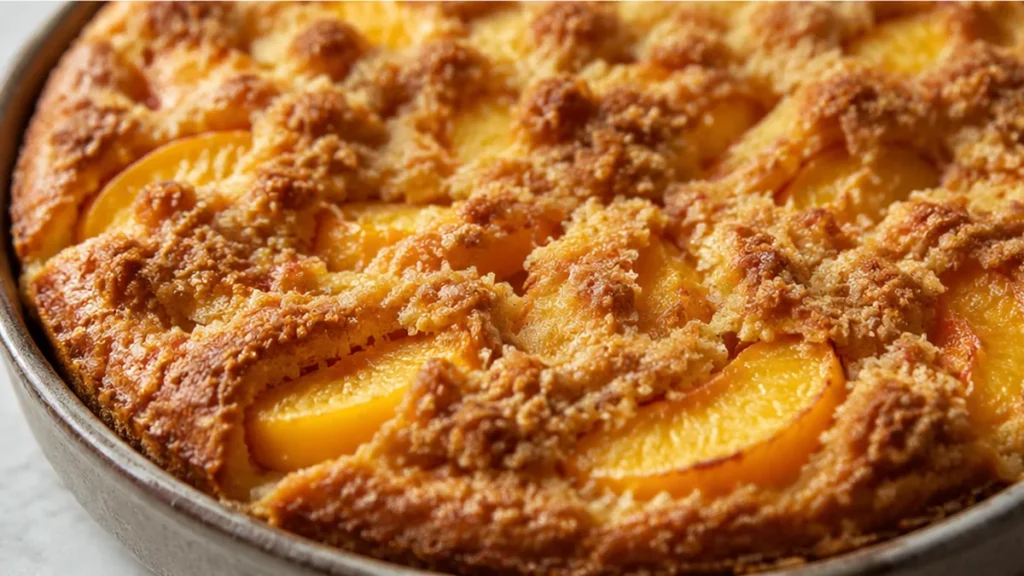 Keto Peach Coffee Cake Bliss - Keto Peach Coffee Cake: bake this tender, low-carb dessert with a buttery crumb topping. Perfect for a sweet, guilt-free treat an