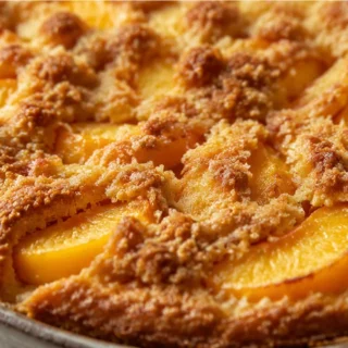 Keto Peach Coffee Cake Bliss - Keto Peach Coffee Cake: bake this tender, low-carb dessert with a buttery crumb topping. Perfect for a sweet, guilt-free treat an