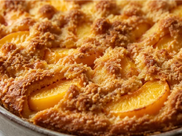 Keto Peach Coffee Cake Bliss