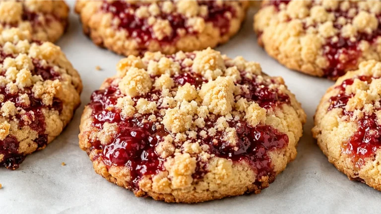 ” Keto Raspberry Crumble Cookies”