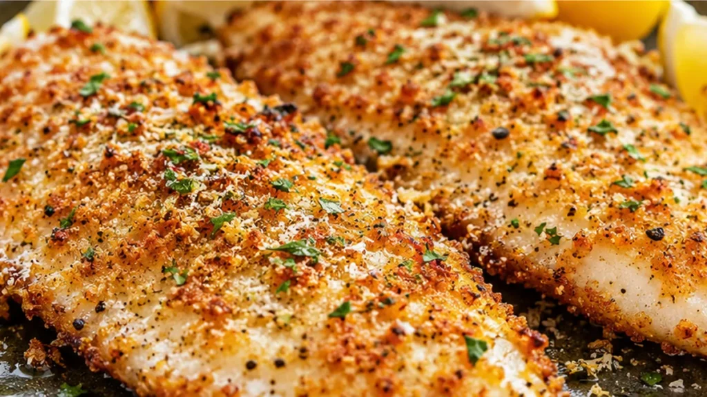 Crispy Parmesan Tilapia – Tastes like Doritos! Parmesan Tilapia: master this crispy, cheesy fish recipe in just 10 minutes under the broiler. Quick, flavorful,