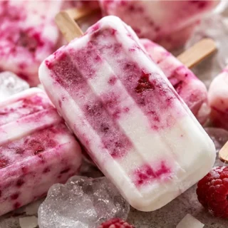 "️ Raspberry Coconut Dream Popsicles" - raspberry popsicles - Raspberry popsicles: craft these delightful, sugar-free treats with creamy coconut and vibrant ber