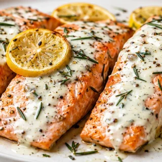 Zesty Rosemary Ranch Salmon Dinner - rosemary salmon
