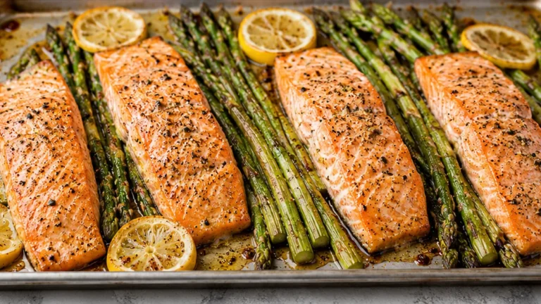 Quick Sheet Pan Salmon & Asparagus