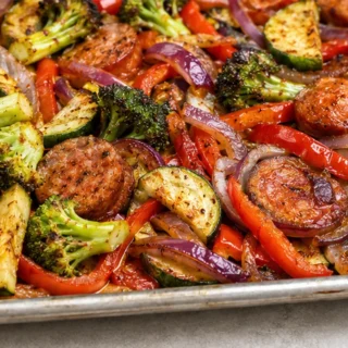 Sheet Pan Sausage & Veggies