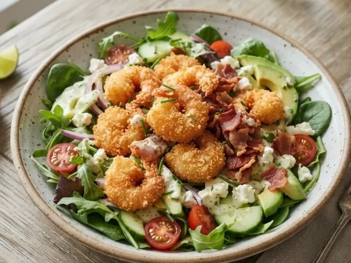 Crispy Shrimp & Bacon Salad