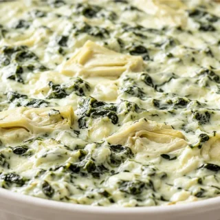Creamy Spinach Artichoke Dip Recipe - Spinach Artichoke Dip: enjoy this incredibly creamy and cheesy baked appetizer. Perfect for parties, it's easy to make and